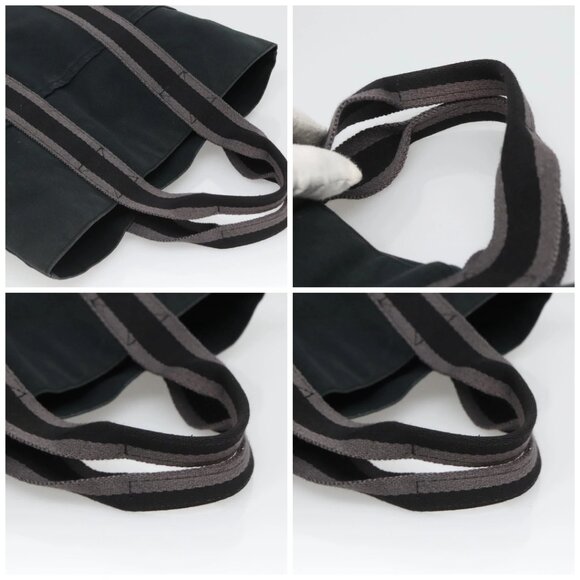 HERMES Fourre Tout Cabas Tote Bag Canvas Black Auth ti3108 - Picture 16 of 16